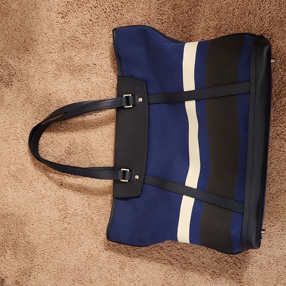 Coach tote. Canvas. Blue gray white - Picture 1 of 6